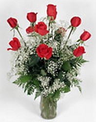 One Dozen Roses Arranged