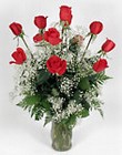 One Dozen Roses Arranged