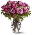 A Dozen Lavender Roses